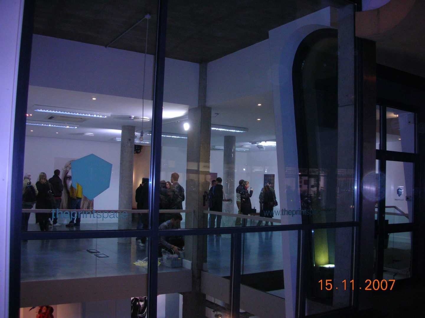 Opening night at theprintspace, 15 November 2007