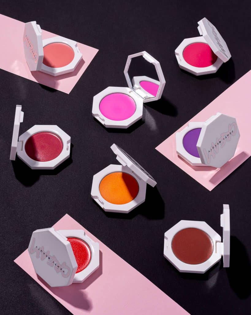 HERO A selection of Fenty eye makeup photographed by London-based product photographer Wilfried Haubenberger